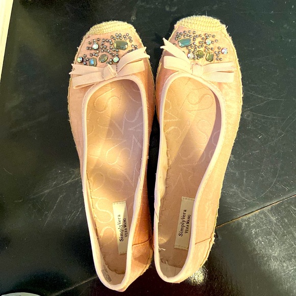 Vera Wang Espadrilles Jeweled at toe!  NWOT special me gift - Picture 4 of 4